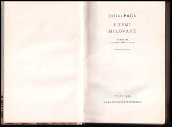 Julius Fučík: V zemi milované