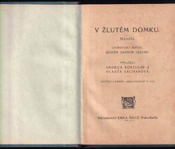 Ksaver Šandor Gjalski: V žlutém domku