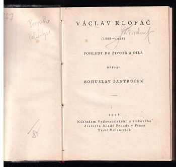 Bohuslav Šantrůček: Václav Klofáč