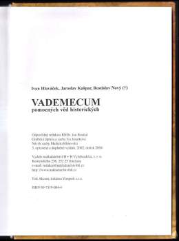 Jaroslav Kašpar: Vademecum pomocných věd historických