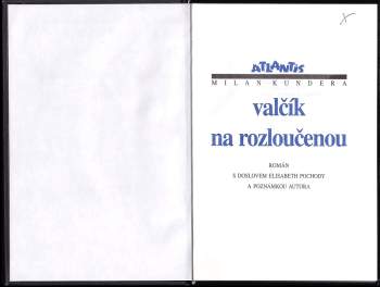 Milan Kundera: Valčík na rozloučenou