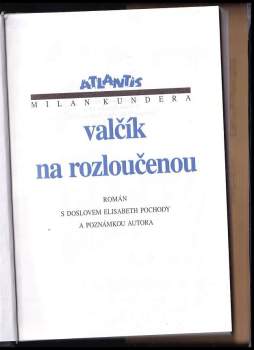 Milan Kundera: Valčík na rozloučenou