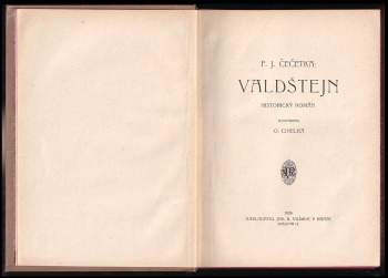 František Josef Čečetka: Valdštejn
