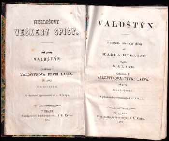 Karl Herloßsohn: Valdštýn - historicko-romantické obrazy - Odd. 1, Valdštýnova první láska