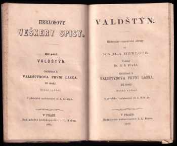 Karl Herloßsohn: Valdštýn - historicko-romantické obrazy - Odd. 1, Valdštýnova první láska