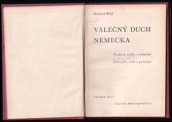 Richard Wolf: Válečný duch Německa