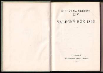 Jan Neruda: Válečný rok 1866