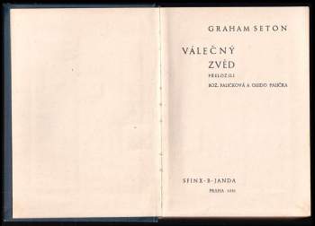 Graham Seton: Válečný zvěd
