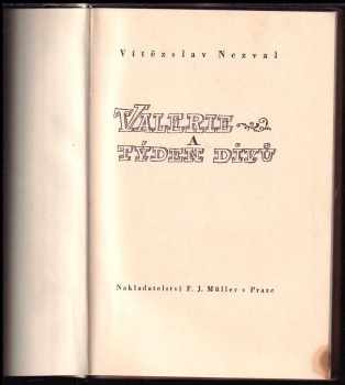 Vítězslav Nezval: Valerie a týden divů