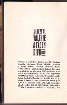 Vítězslav Nezval: Valérie a týden divů