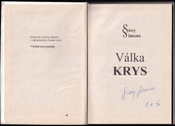 Sissy Simons: Válka krys
