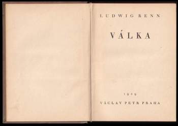 Ludwig Renn: Válka