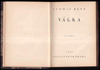 Ludwig Renn: Válka