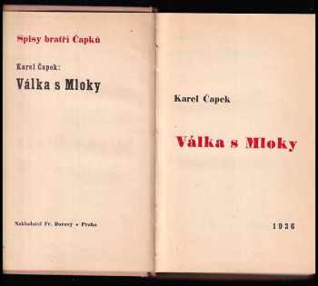 Karel Čapek: Válka s Mloky