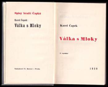 Karel Čapek: Válka s Mloky