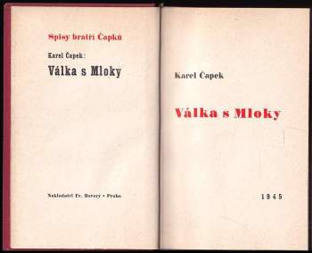 Karel Čapek: Válka s Mloky