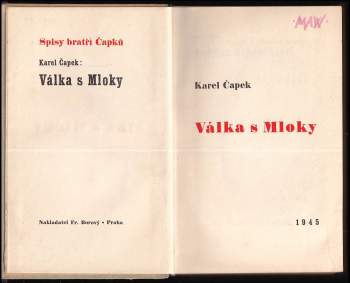 Karel Čapek: Válka s Mloky