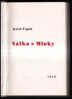 Karel Čapek: Válka s Mloky