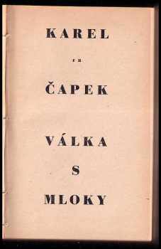 Karel Čapek: Válka s Mloky
