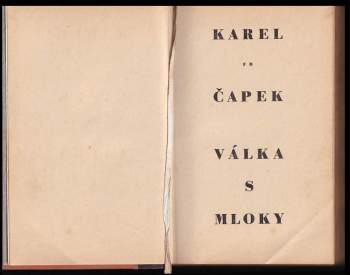Karel Čapek: Válka s Mloky