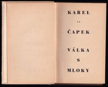 Karel Čapek: Válka s Mloky