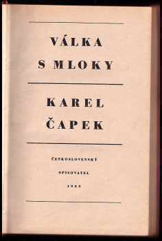 Karel Čapek: Válka s mloky