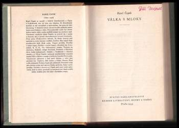 Karel Čapek: Válka s Mloky