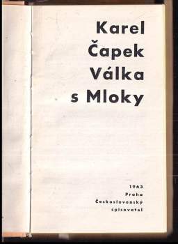 Karel Čapek: Válka s Mloky
