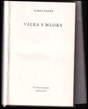 Karel Čapek: Válka s Mloky
