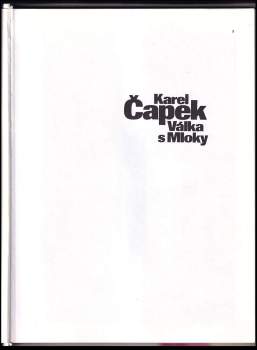 Karel Čapek: Válka s Mloky