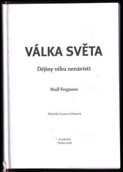 Niall Ferguson: Válka světa