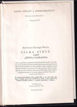 H. G Wells: Válka světů a jiné příběhy z neskutečna