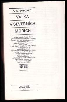 Arsenij Grigor'jevič Golovko: Válka v severních mořích