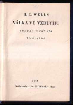 H. G Wells: Válka ve vzduchu