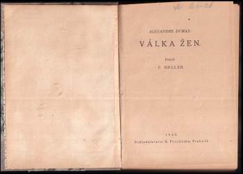 Alexandre Dumas: Válka žen