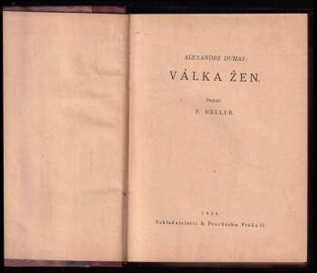 Alexandre Dumas: Válka žen