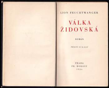 Lion Feuchtwanger: Válka židovská