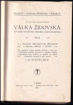 Josephus Flavius: Válka židovská