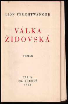 Lion Feuchtwanger: Válka židovská