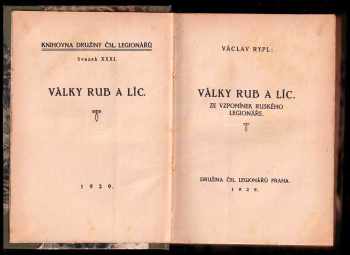 Václav Rypl: Války rub a líc
