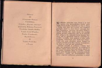 Alexandre Dumas: Vaninka