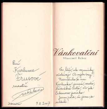 Vlastimil Řebec: Vánkovatění