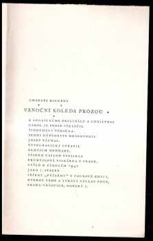 Charles Dickens: Vánoční koleda prózou