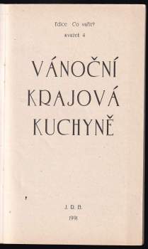 Josef Bednář: Vánoční krajová kuchyně