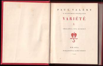 Paul Valéry: Variété