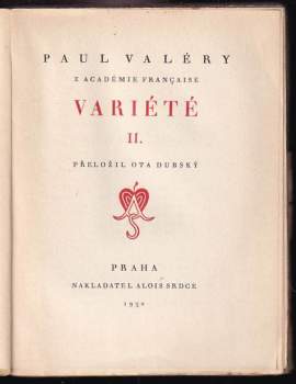 Paul Valéry: Variété