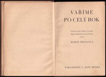 Marie Preisová-Vávrová: Vaříme po celý rok