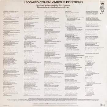 Leonard Cohen: Various Positions