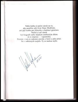 Bohumila Spisarová: Vaše Dana Medřická
