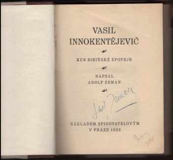 Adolf Zeman: Vasil Innokentějevič